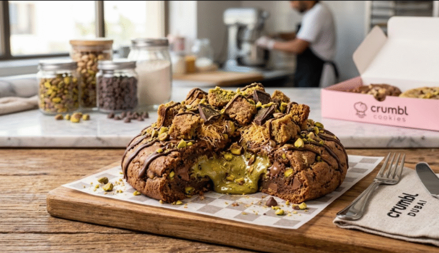 dubai chocolate cookie crumbl
